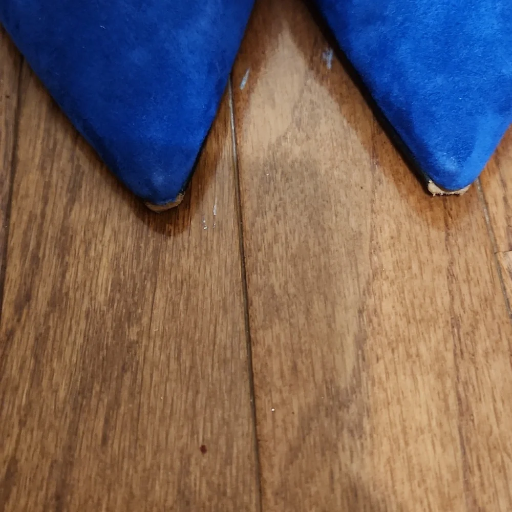 Vince Camuto Royal Blue Suede Heels - Picture 7 of 11